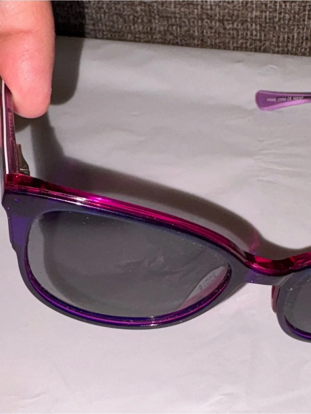 Betsey Johnson Sunglasses Womens Purple Half Rim Metal Frames 50-16-135 Floral